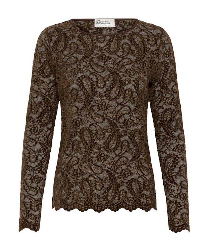 Dames top bruin