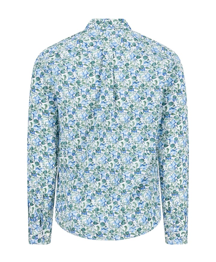 Heren overhemd lange mouw groen