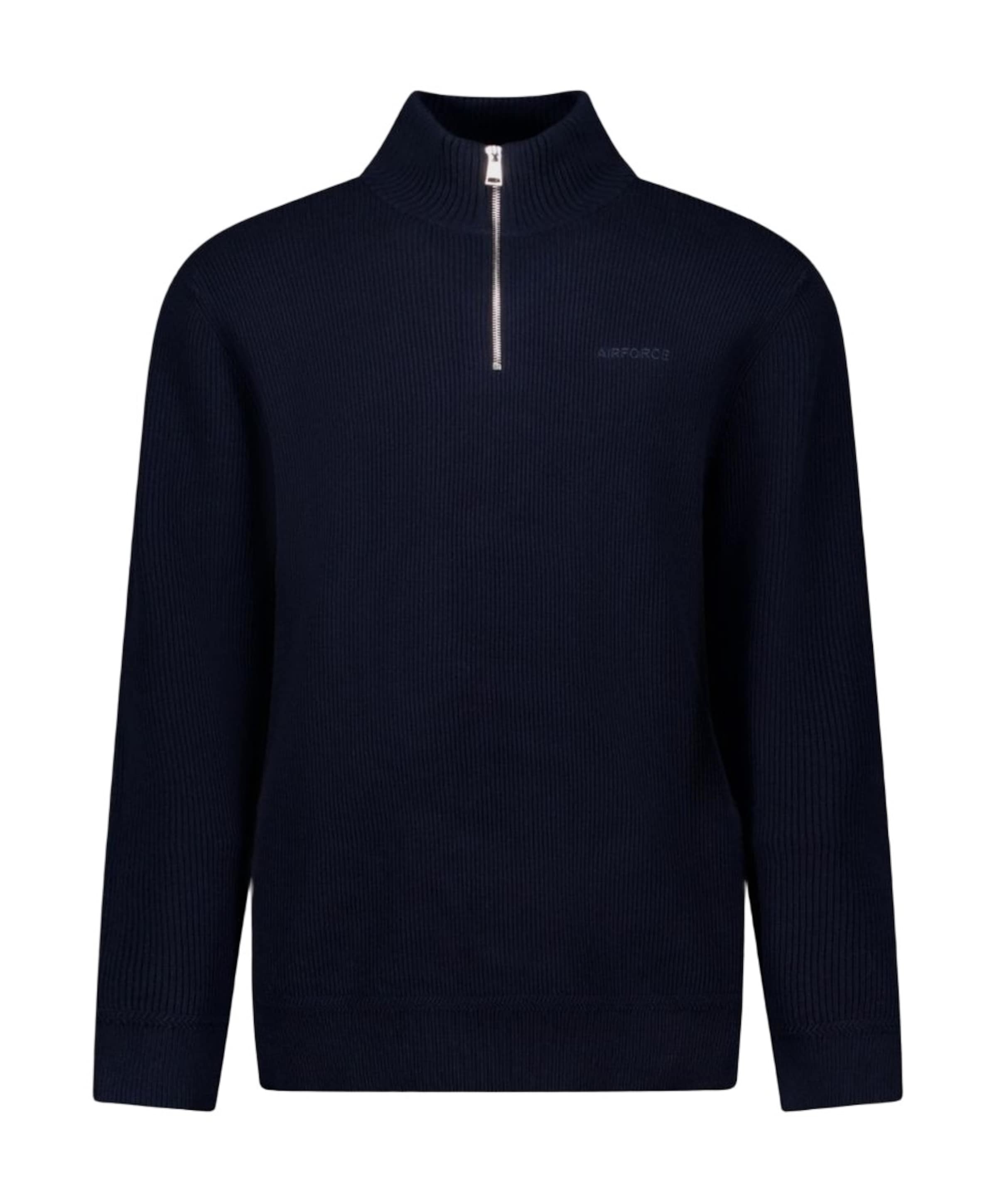 Heren trui met rits blauw
