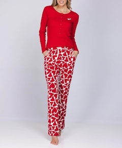 Dames pyjamaset rood