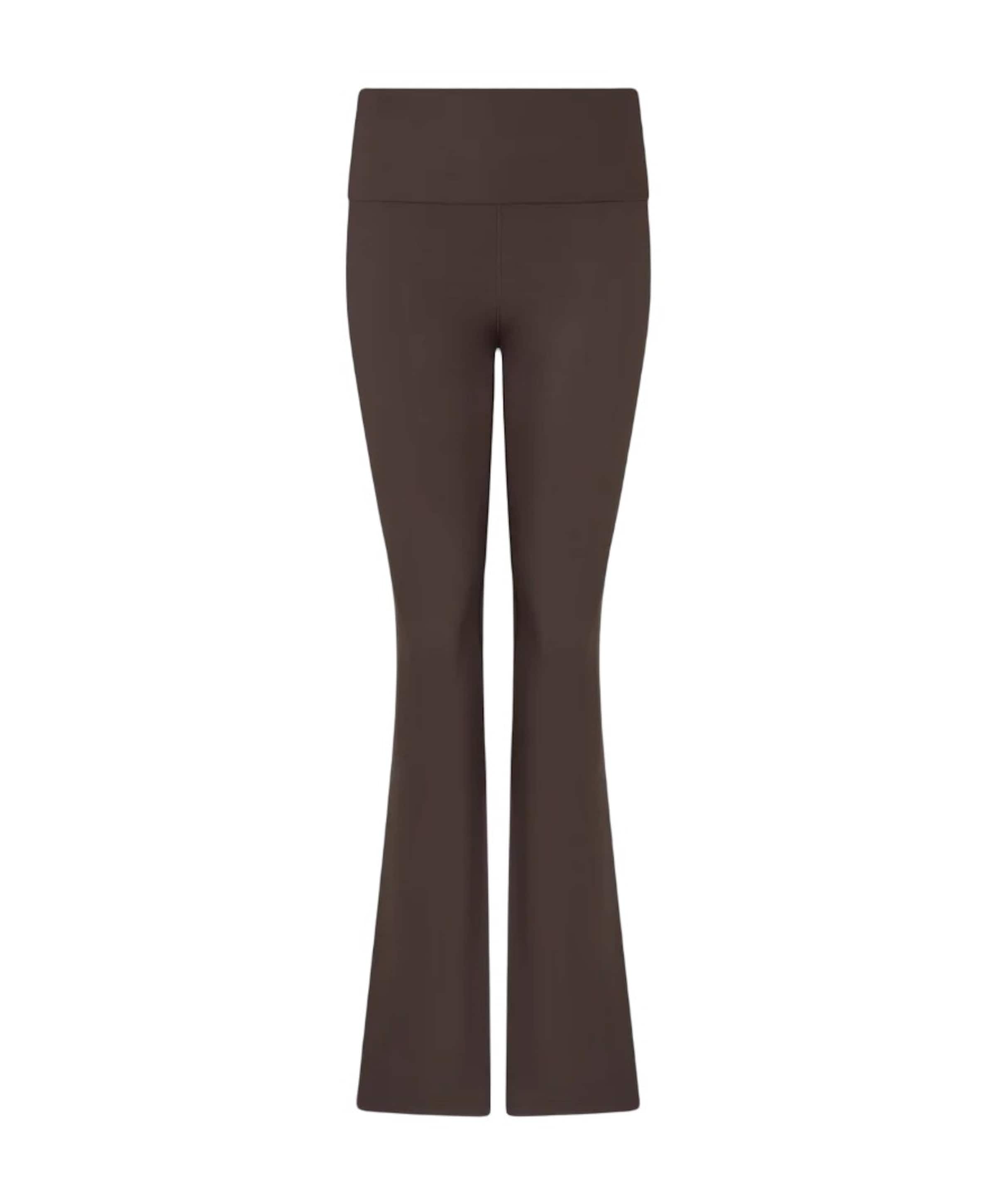 Bruna Flared Legging dames trainingsbroek bruin