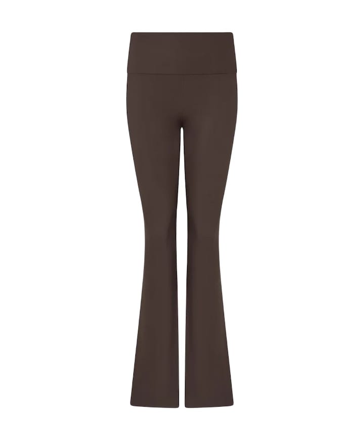 Bruna Flared Legging dames trainingsbroek bruin