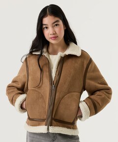 Meisjes jas beige