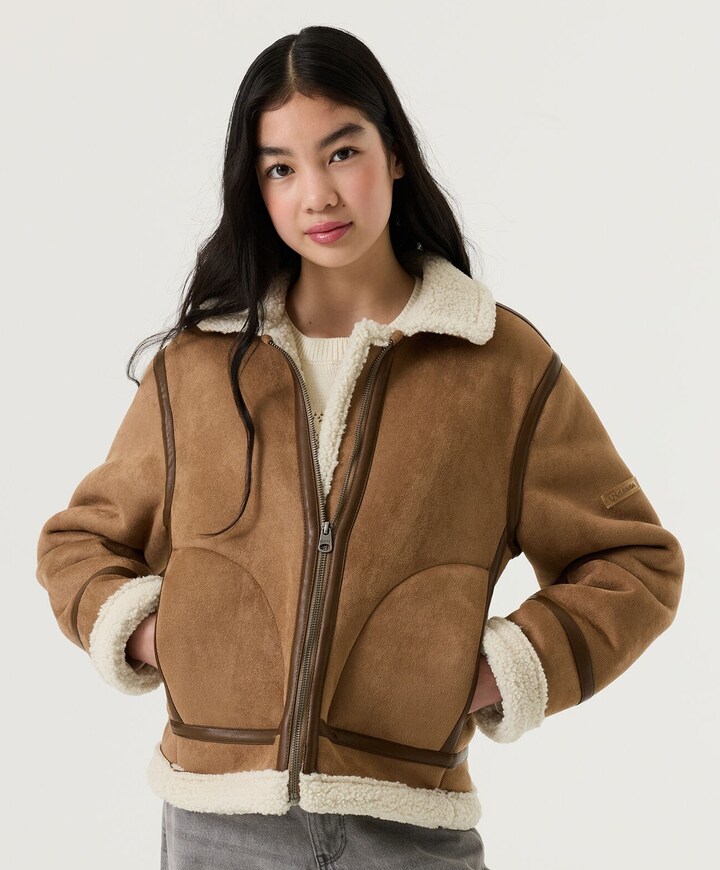 Meisjes jas beige