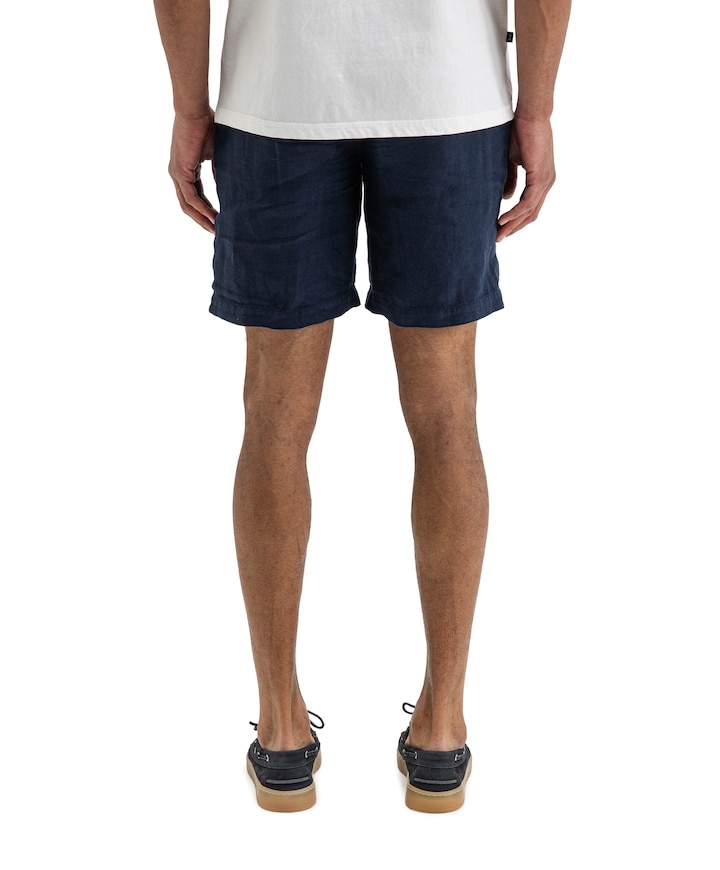Loner Linen Short heren korte broek blauw