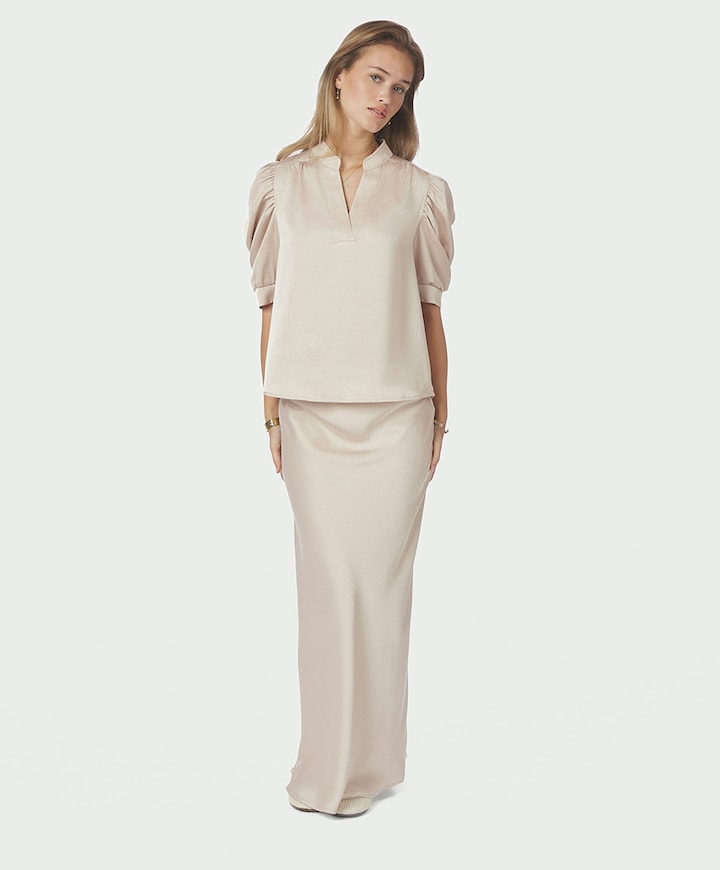 Dames blouse beige