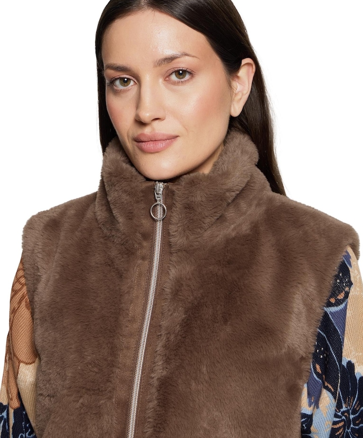 Dames gilet bruin