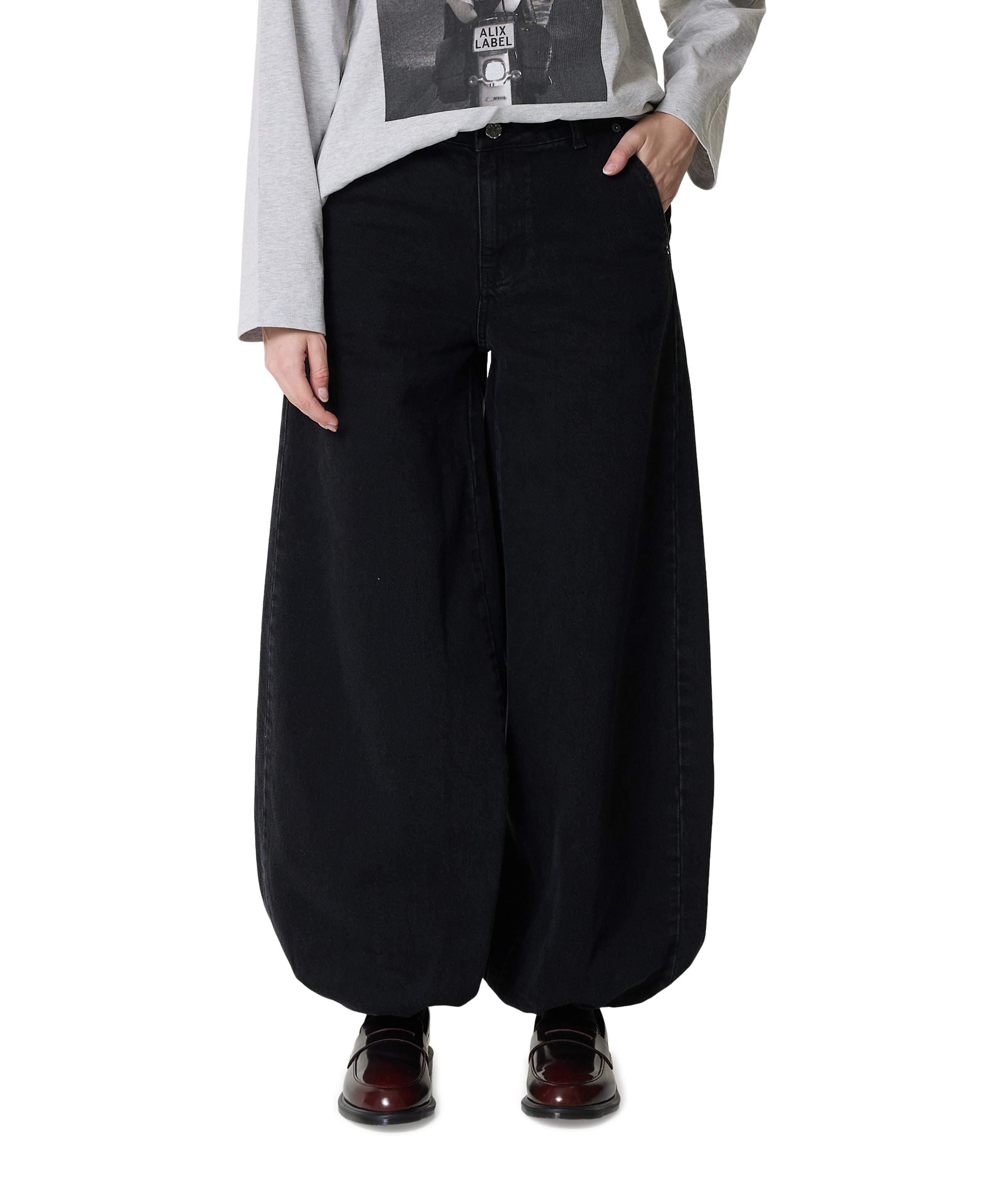 Denim Harem Tall Black dames jeans zwart
