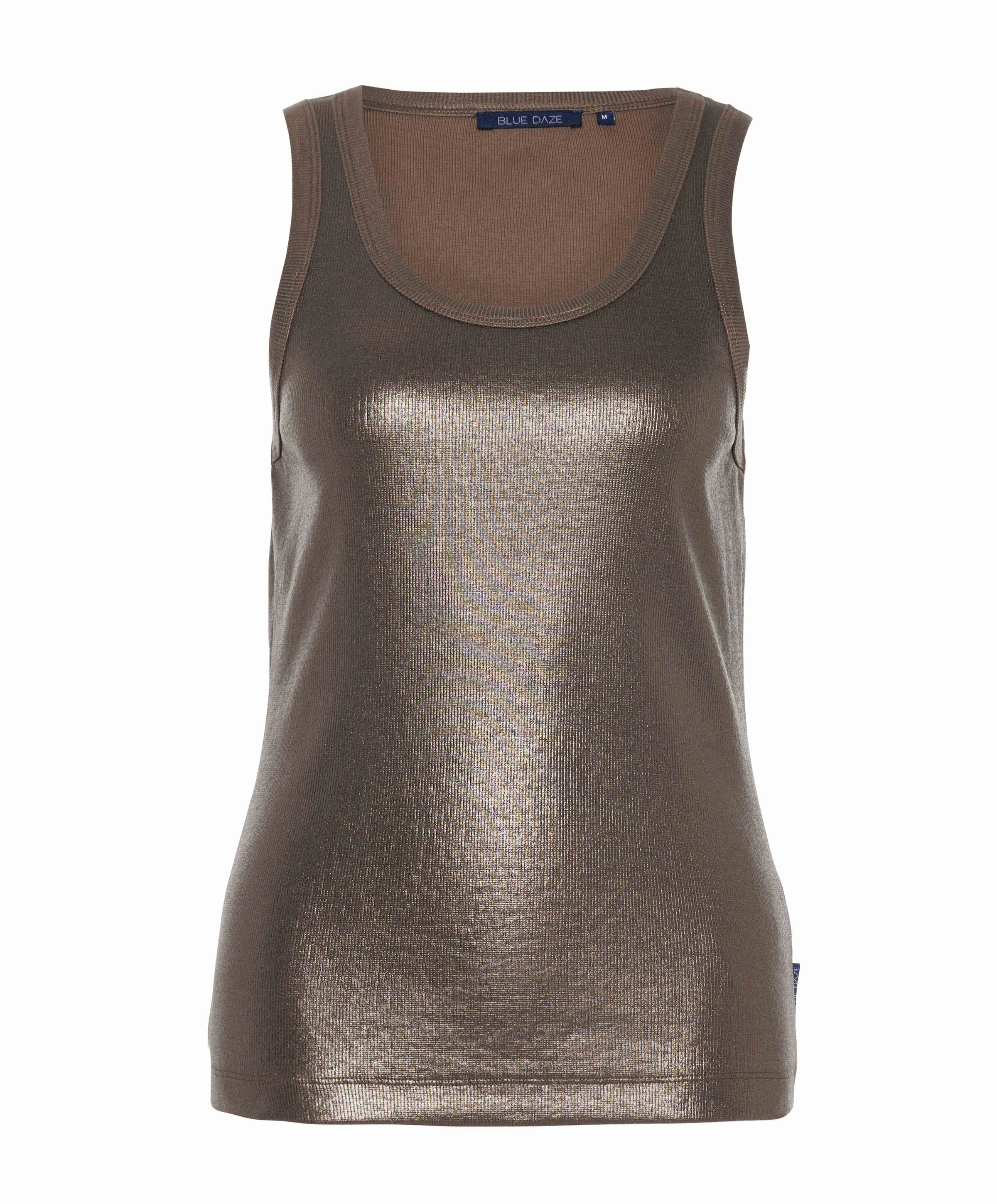 Dames top bruin