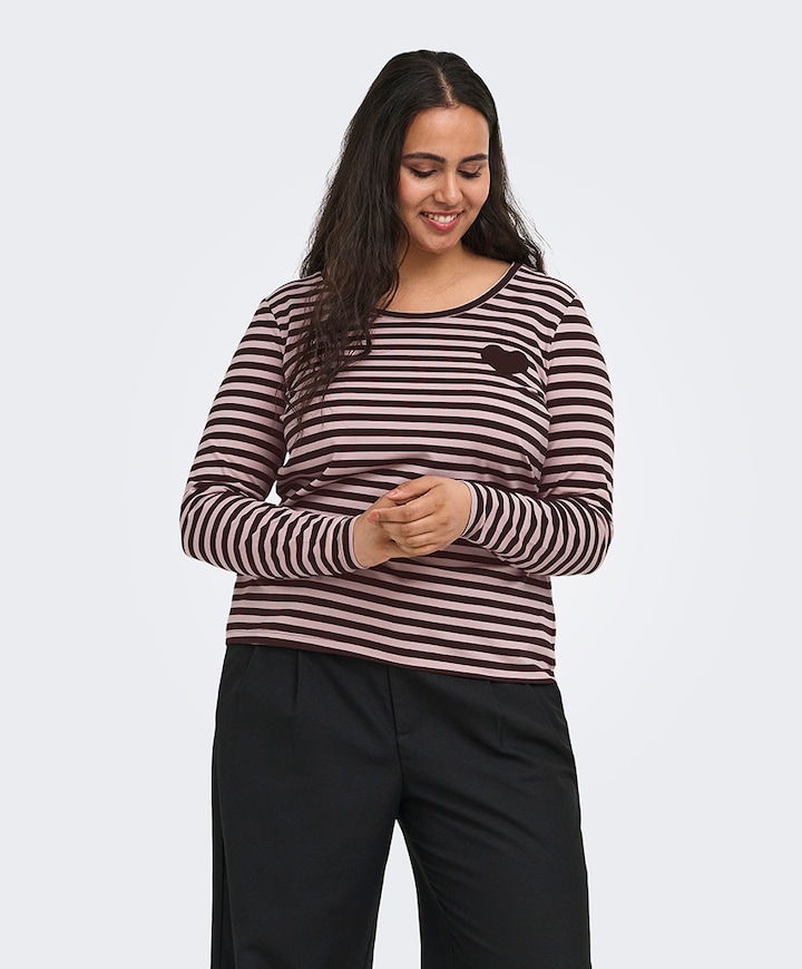 Dames longsleeve bruin