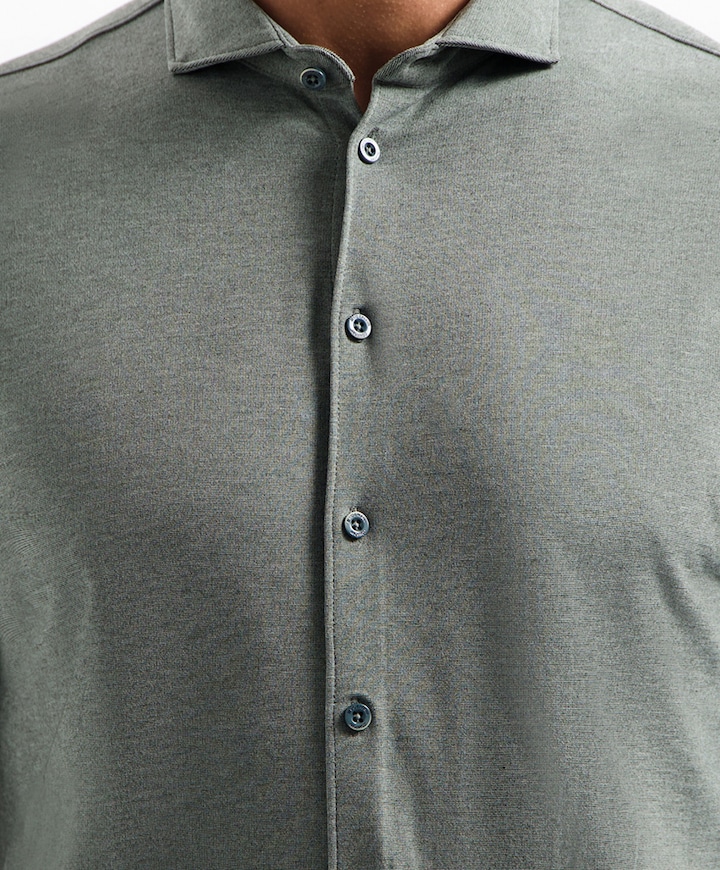 Overhemd lange mouw groen