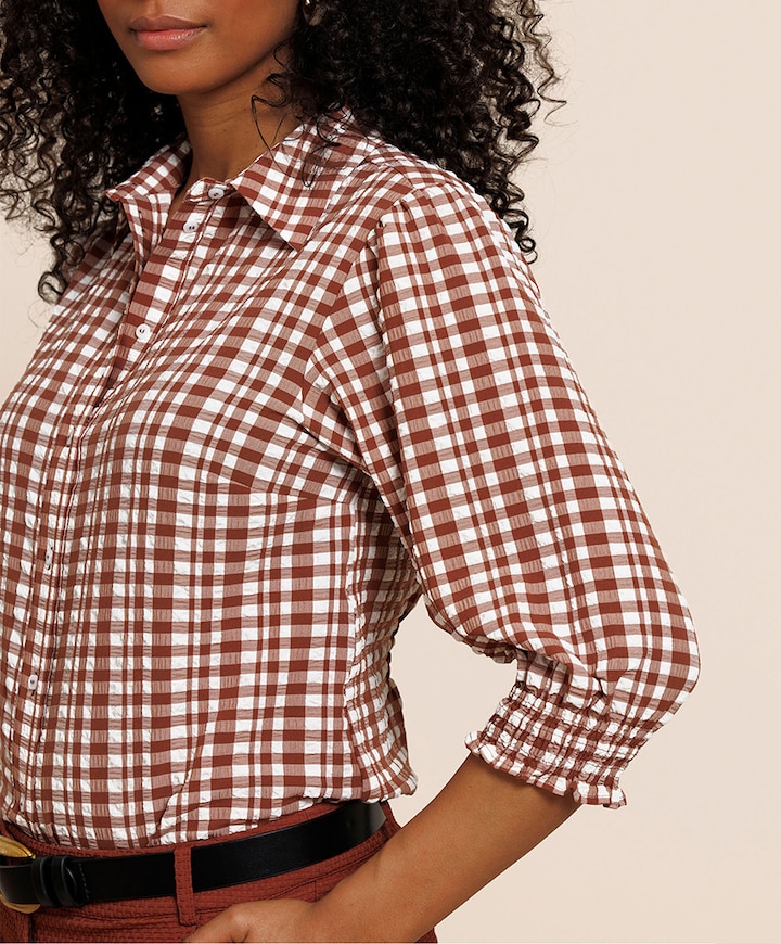 Dames blouse brique