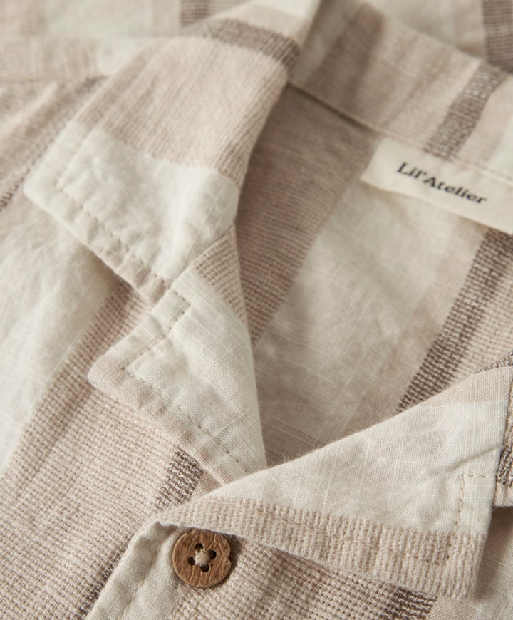 Jongens overhemd korte mouw ecru