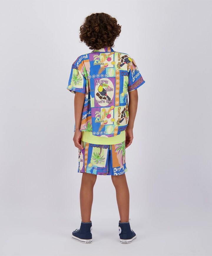 Overhemd korte mouw multicolor