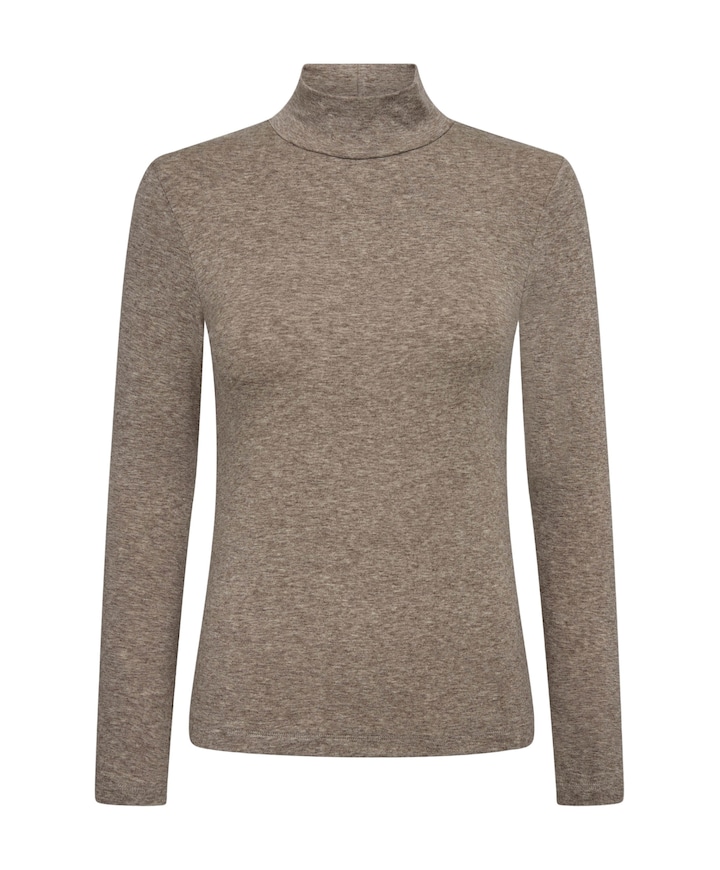 Dames longsleeve beige