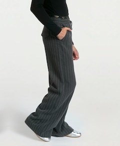 ESILA PINSTRIPE VIS 350 G meisjes pantalon grijs