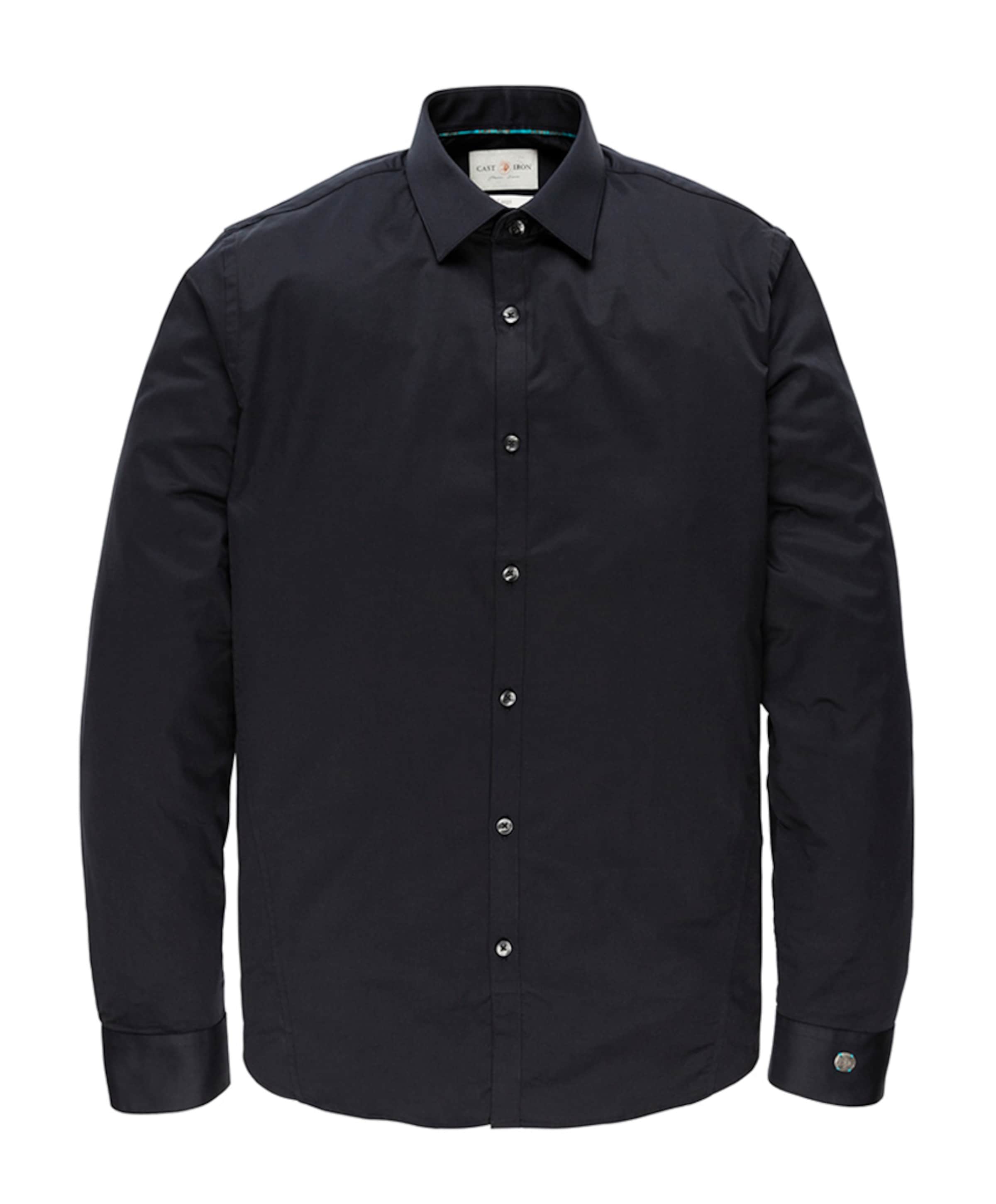 Heren overhemd lange mouw zwart