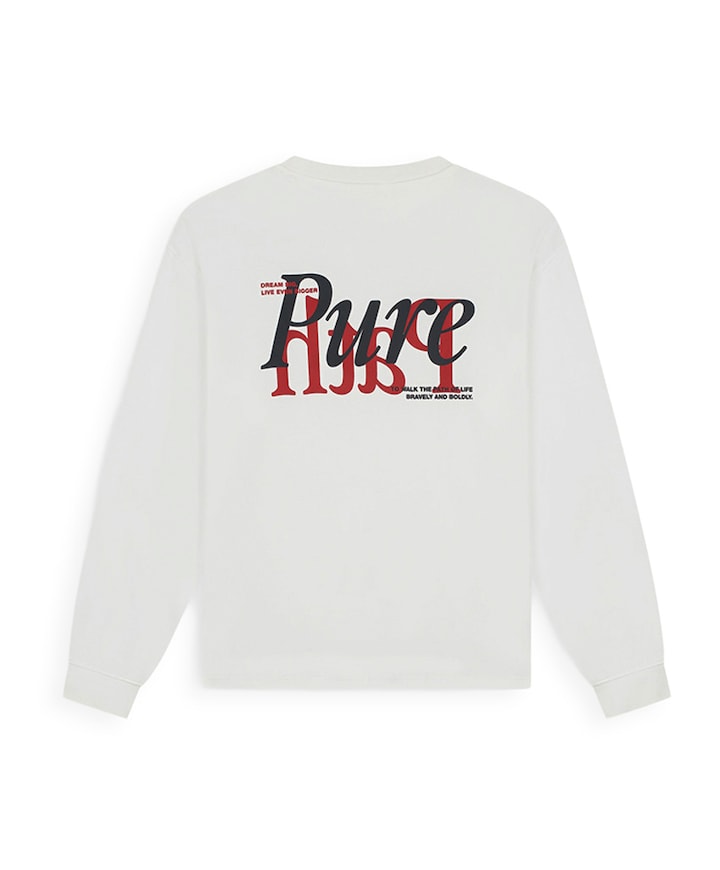 Heren longsleeve ecru
