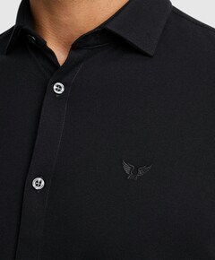 Heren overhemd lange mouw zwart