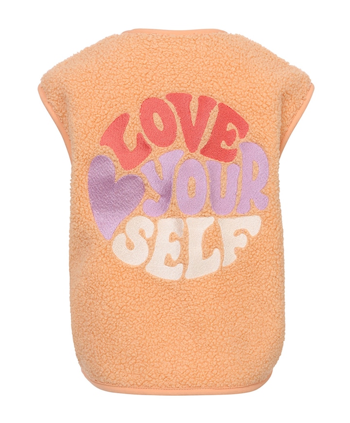 Meisjes gilet oranje