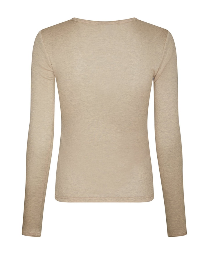 Dames longsleeve beige