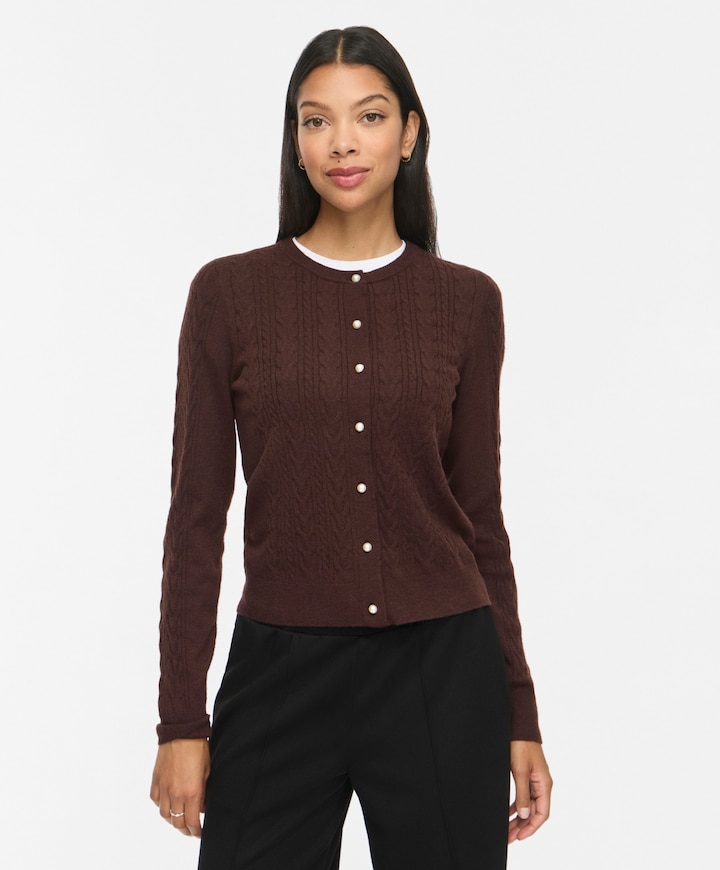 Dames vest bruin