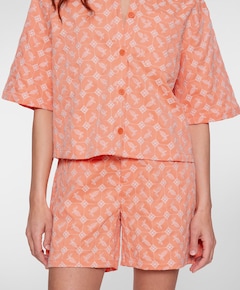 Embroidery dames korte broek oranje