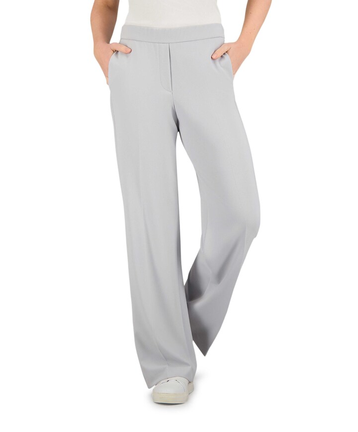 Wide leg Feminine broek grijs
