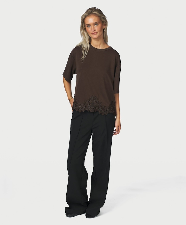 Dames T-shirt bruin