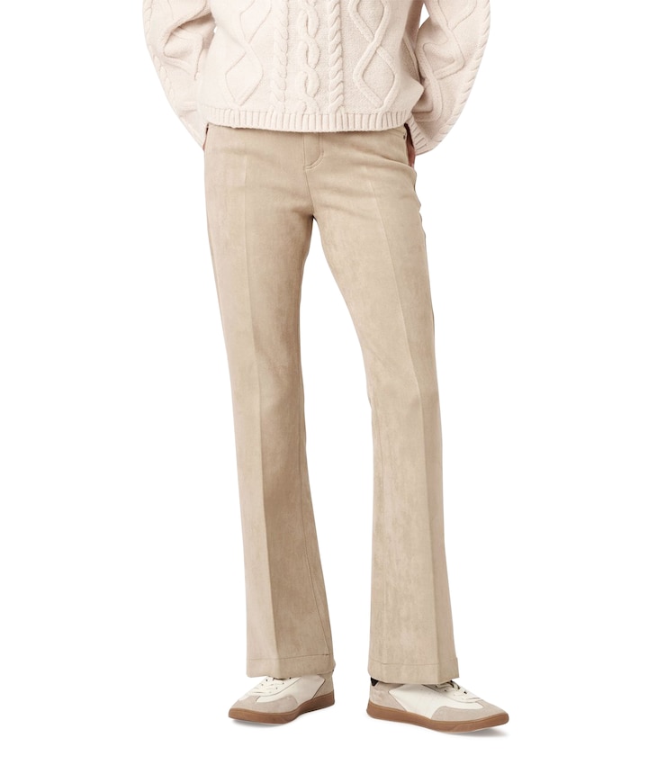 Antonia_Bootcut_409 dames broek beige