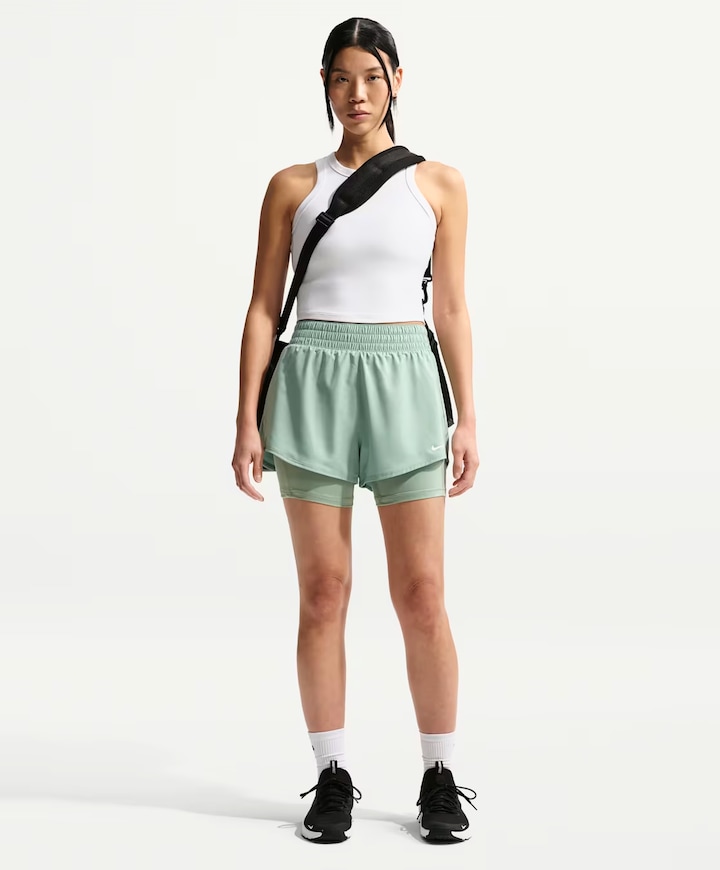 Nike One Dri-fit Women's High-rise dames tights shorts zwart