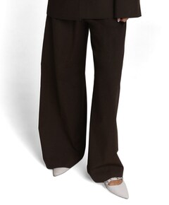 WIDE LEG dames broek bruin