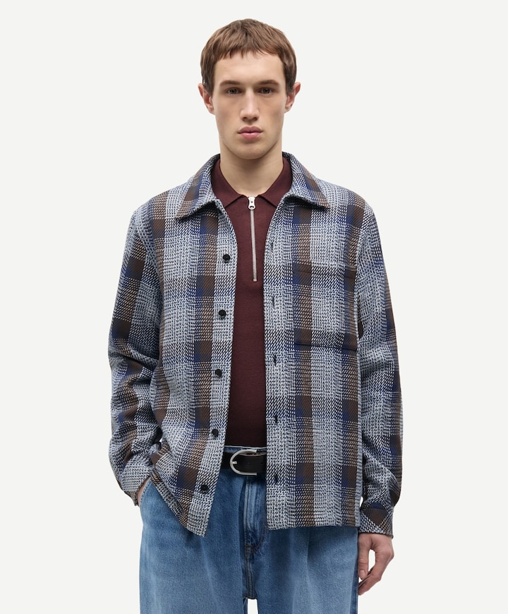 Heren overshirt bruin