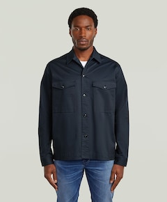 Heren overshirt blauw