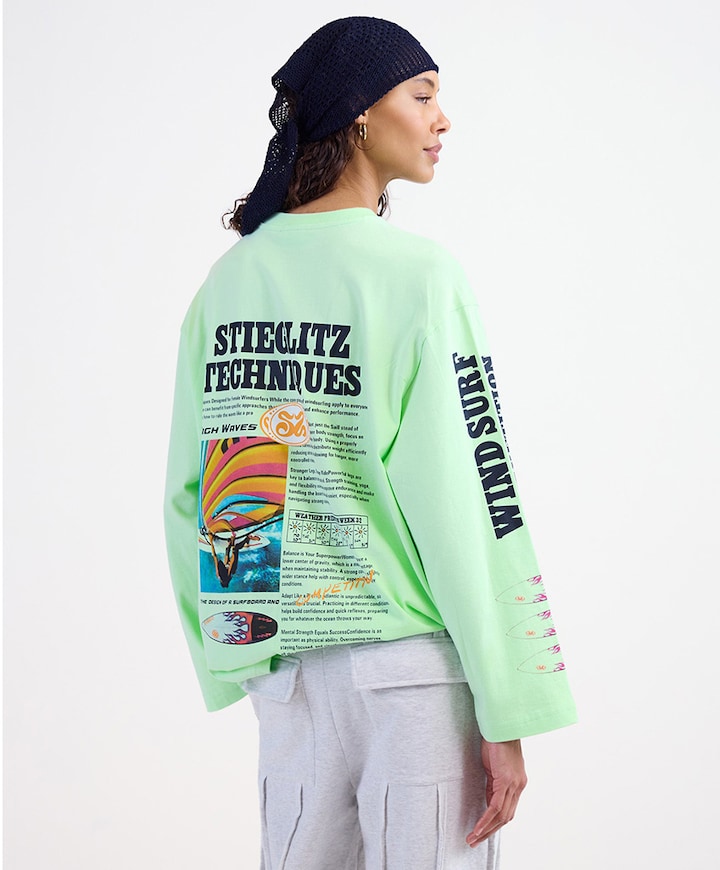 Dames longsleeve groen