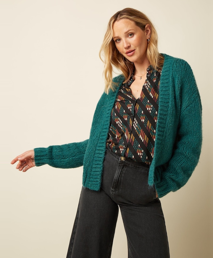 Dames vest groen