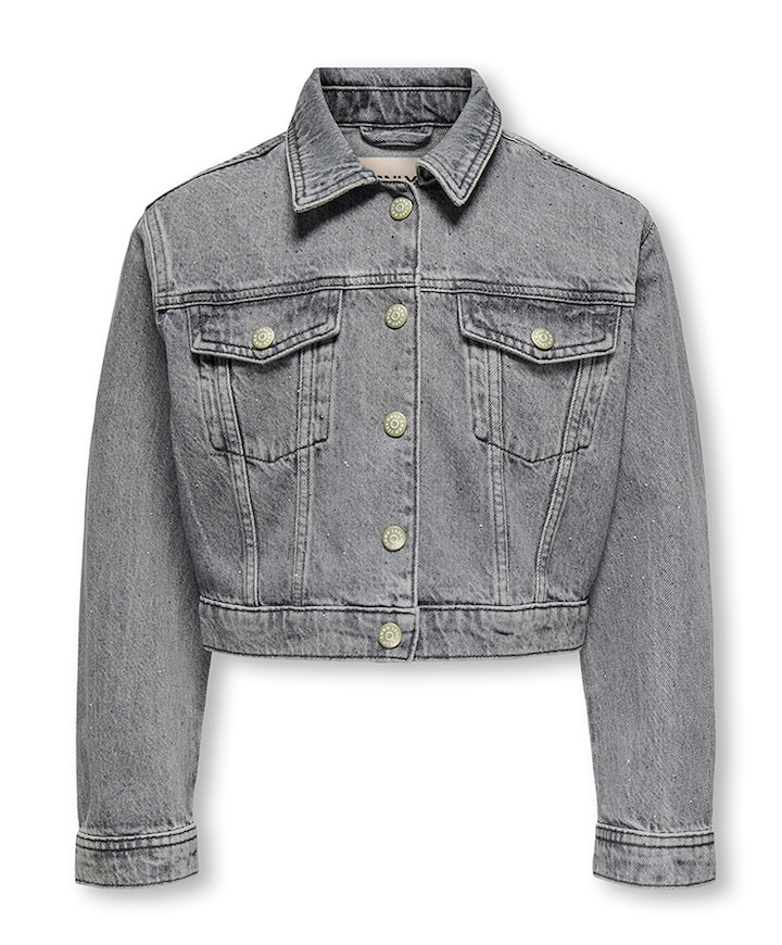 Meisjes spijkerjas grijs