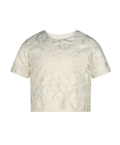 Meisjes blouse lange mouw ecru