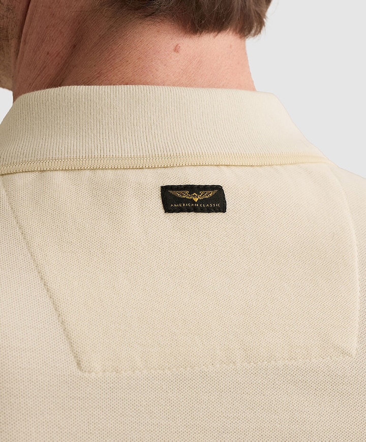 Heren polo ecru