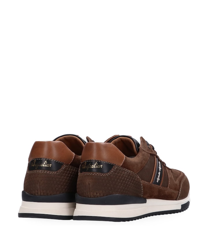 Filmon leather heren sneakers bruin