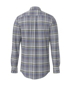 Heren overhemd lange mouw blauw