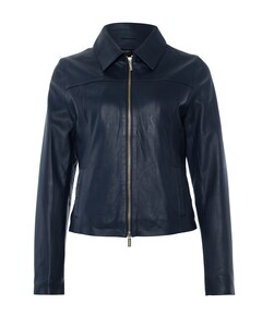 Leren jack blauw