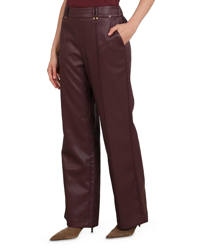Jill PU dames broek rood