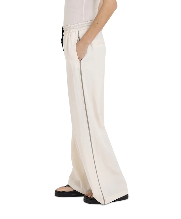 Woven wide leg - L32 dames broek ecru