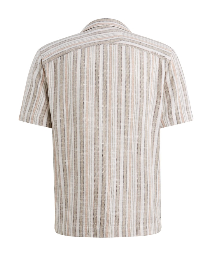 Heren overhemd korte mouw grijs