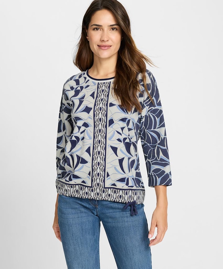 Dames longsleeve blauw