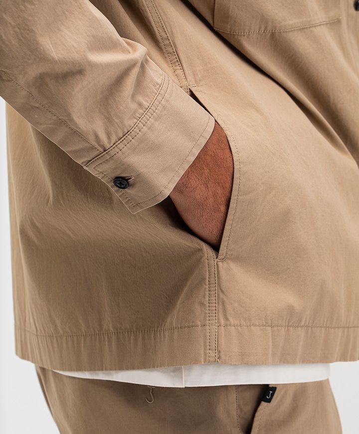 Heren overshirt beige