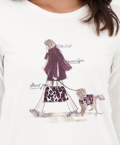 Dames longsleeve ecru