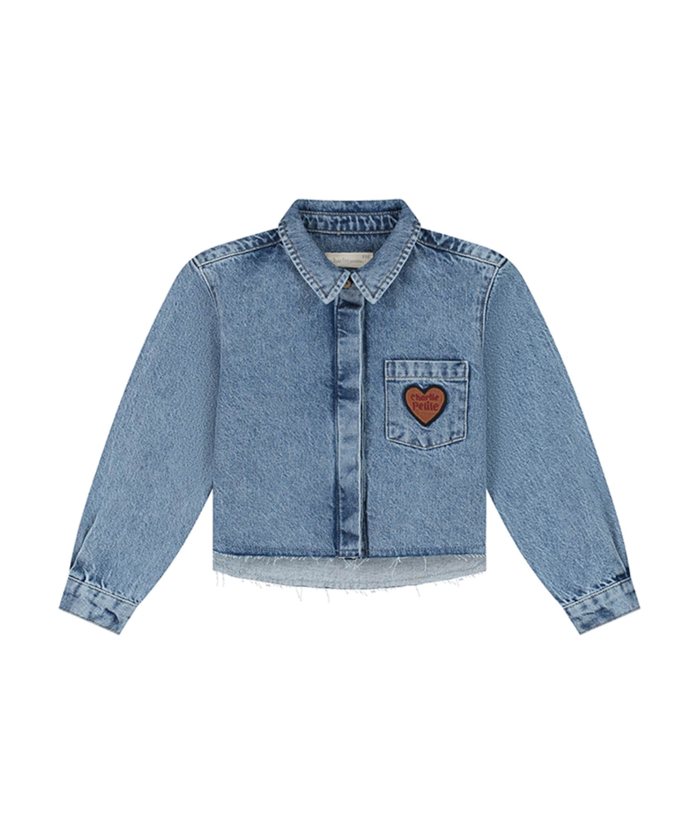 Meisjes blouse lange mouw blauw