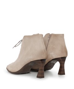 dames enkellaarzen beige